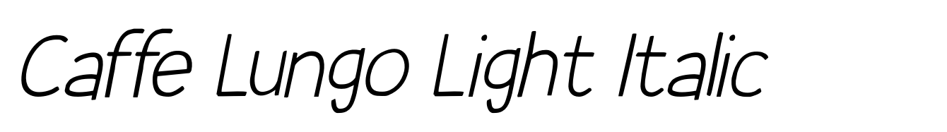Caffe Lungo Light Italic